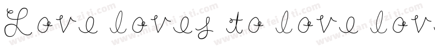 Love loves to love love字体转换